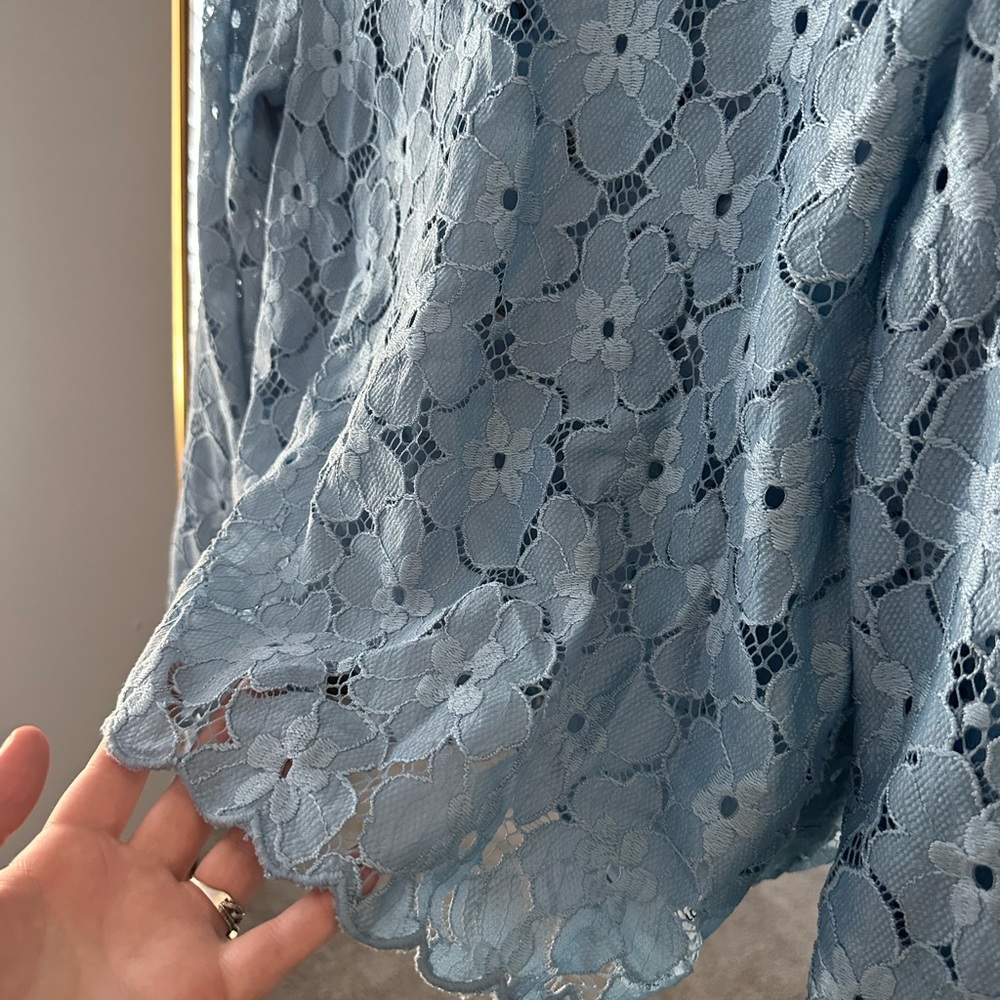 Blue Lace Cute Blouse H&M - Picture 5 of 6